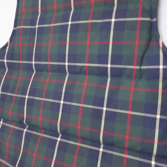 Vintage Eddie Bauer Puffer Vest Women Small Plaid Tartan Goose Down‎ Full Zip - Picture 10 of 10